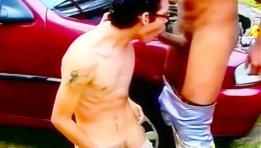 Amateur Latino Gets Pounded into Sexual Bliss by Retro Bonus Hunks