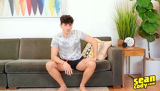 Curly-Haired Hottie Alessandro Blows a Massive Load for Sean Cody