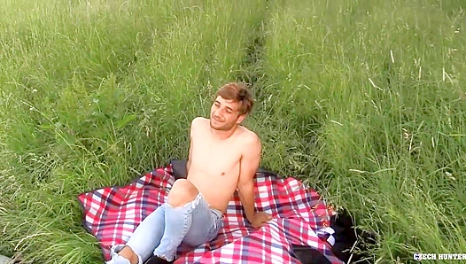 Czech Dude Gets Fucked Raw in the Grass