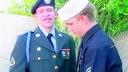 Uniformed Men Passionately Screw in Intense Bed Action