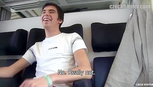 Czech Cutie Sucks Cock on Moving Train - Amateur Czech Hunter Action