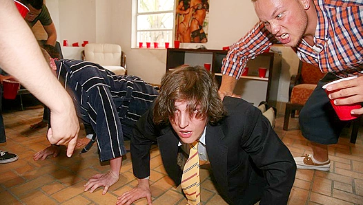 Humiliated Amateur Gets Sloppy BJ Hazed