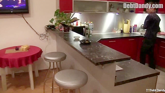 Blond Slut Gets Savage Fucking from Debt Dandy