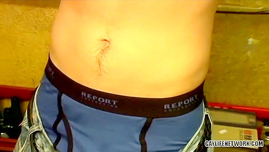 Sexy Bartender Cristian Cums Hard in a Glass Like a Sex Criminal