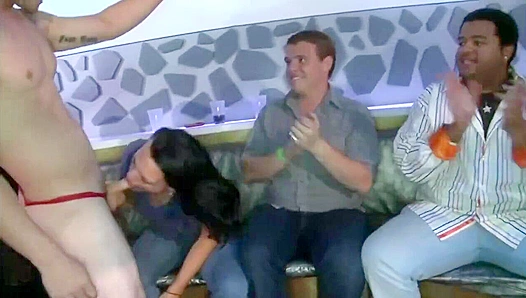 Sexy Stripper Gets Blown in Public at Sausage Party