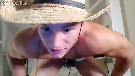 Hat-Wearing Hottie Strips Down for Furious Jerk-Off Session