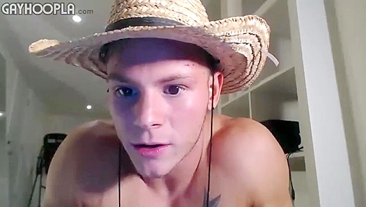 Hat-Wearing Hottie Strips Down for Furious Jerk-Off Session