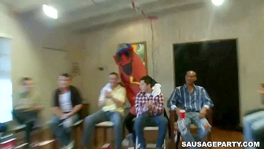 Hot Stripper Goes Wild ~ A Steamy Amateur Sausage Party