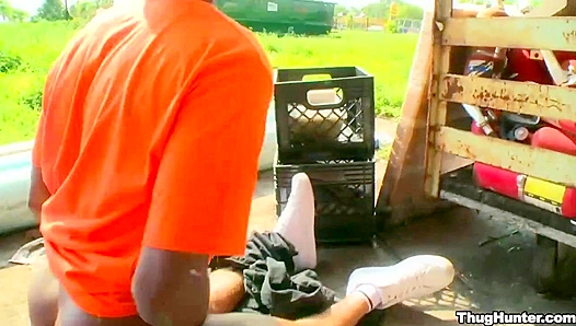 Alex Rips into Jr's Tight Black Ass Savage Style - Thug Hunter