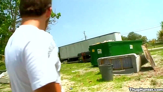 Alex Rips into Jr's Tight Black Ass Savage Style - Thug Hunter