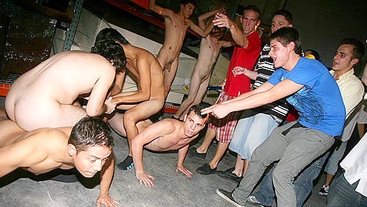 Submissive Pledges Taken Hard in Warehouse Orgy ~ Haze Him Raw