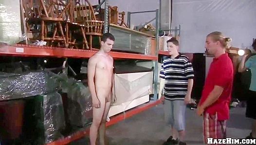 Submissive Pledges Taken Hard in Warehouse Orgy ~ Haze Him Raw