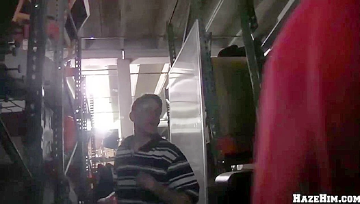 Submissive Pledges Taken Hard in Warehouse Orgy ~ Haze Him Raw