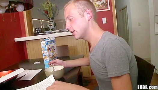 Skinny Stud Masturbates to Food Porn