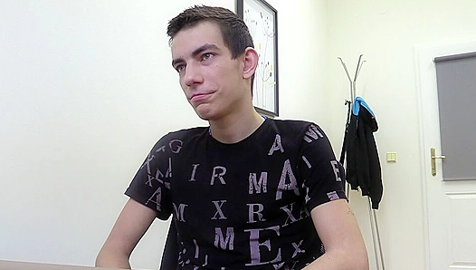 Skinny Twink Struggles to Rise During Casting Call - Dirty Scout