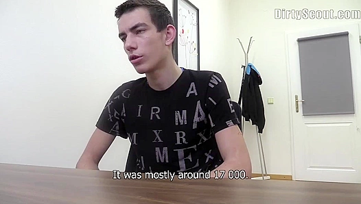 Skinny Twink Struggles to Rise During Casting Call - Dirty Scout