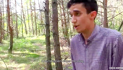 Czech Hunter ~ Exotic Dude Gets Wild Butt Fucked in the Woods