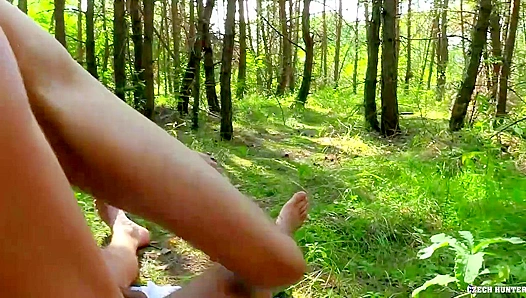 Czech Hunter ~ Exotic Dude Gets Wild Butt Fucked in the Woods