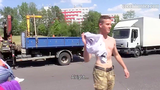 Thirsty Czech Amateur Fucks Wildly in Tall Grass - XXX Gay