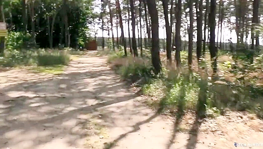 Aging Czech Hottie Gets Wild ~ Fast-Paced Woods Action