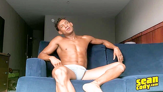 Juicy Brown Cock ~ Exotic Dancer JJ Jerks Off Sensually -Sean Cody