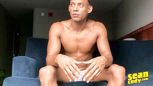 Juicy Brown Cock ~ Exotic Dancer JJ Jerks Off Sensually -Sean Cody