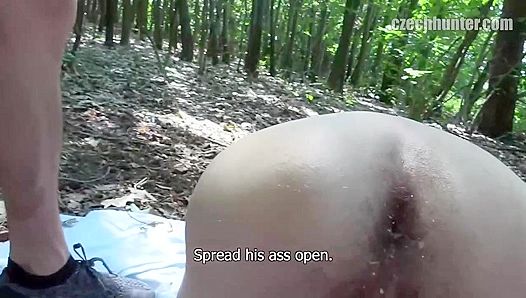 Hairy Czech Dudes Pound Each Other Anally in the Woods