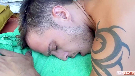 Two Big-Dicked Latinos Splash into Poolside Passion - Latin Leche