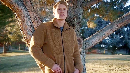 Tall Blonde Hottie Graham Cums Hard for His Fans