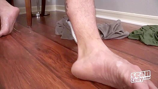 Tattooed Keegan Strokes His Massive Cock for Sean Cody