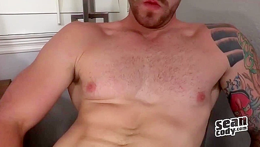 Tattooed Keegan Strokes His Massive Cock for Sean Cody