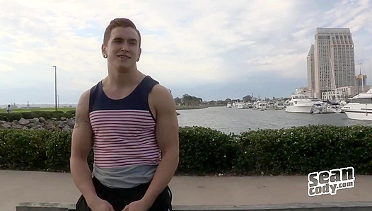 Beefcake Garrett Strokes to His Sexy Reflection - Exclusive Sean Cody Scene