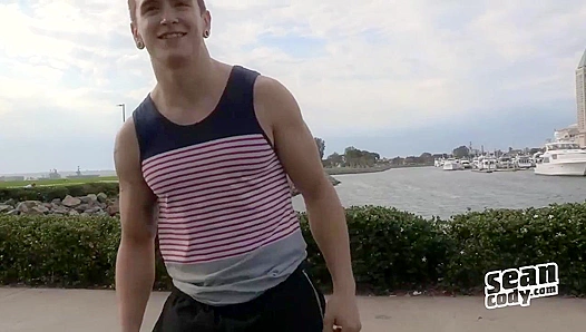 Beefcake Garrett Strokes to His Sexy Reflection - Exclusive Sean Cody Scene