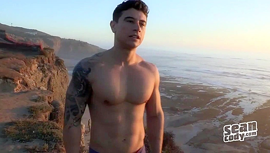 Raphael's Thick Cock Pulses as He Strokes to Ecstasy - Sean Cody