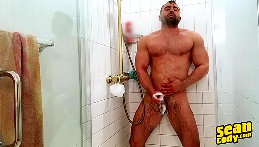 Shower Strokes ~ Bearded Hunk Masturbates Sensually - Sean Cody