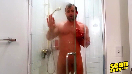 Shower Strokes ~ Bearded Hunk Masturbates Sensually - Sean Cody