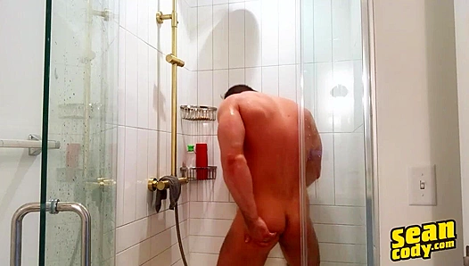 Shower Strokes ~ Bearded Hunk Masturbates Sensually - Sean Cody