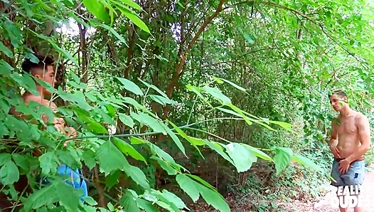 Jun & Leonel ~ Muscular Studs Pound Each Other Raw in the Woods - Reality Dudes