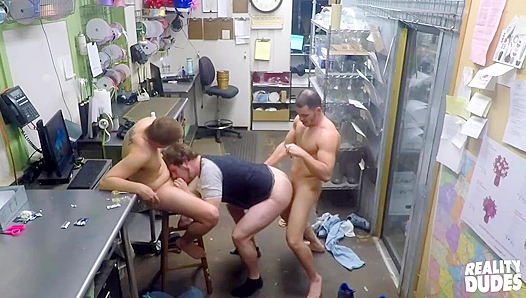 Floral Fantasies ~ Brent, Brogan, and Justin's Steamy Shop Threesome - Reality Dudes