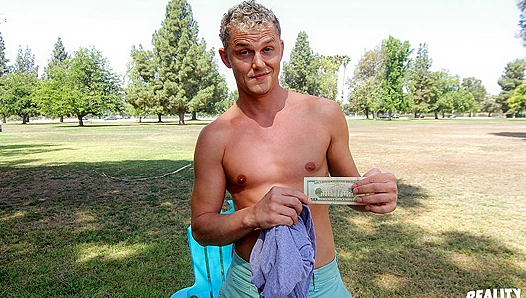 Curly-Haired Straight Guy Takes a Load After Anal - Str8 Hunk