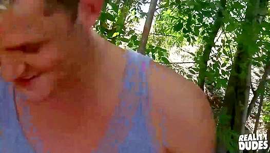 Curly-Haired Straight Guy Takes a Load After Anal - Str8 Hunk