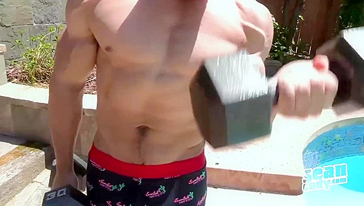 Montana's Ripped Brunette Dick Jerking Frenzy - Sean Cody