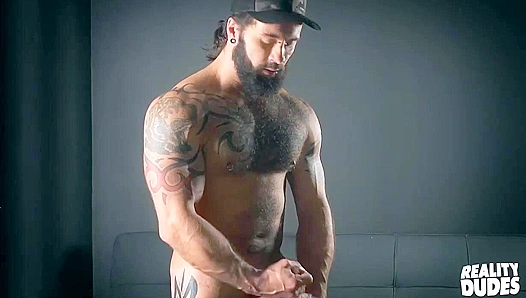 Muscular Hunk Manuel Deboxer Strokes His Uncut Cock - Reality Dudes