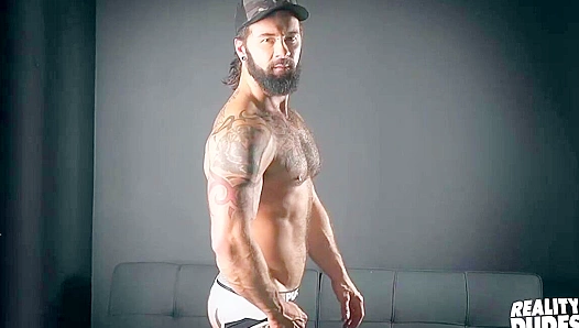Muscular Hunk Manuel Deboxer Strokes His Uncut Cock - Reality Dudes
