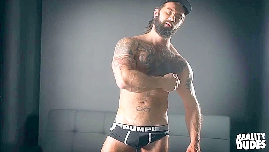 Muscular Hunk Manuel Deboxer Strokes His Uncut Cock - Reality Dudes