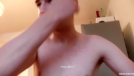 Blonde Czech Twink Rides My Cock POV