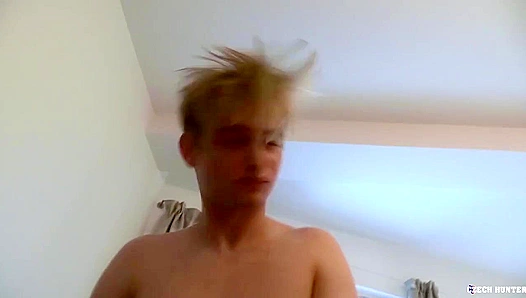 Blonde Czech Twink Rides My Cock POV
