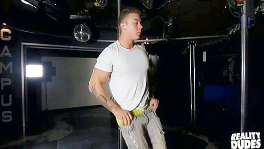 Hot Young Hunk Jackson Strips Seductively On Cam - Reality Dudes