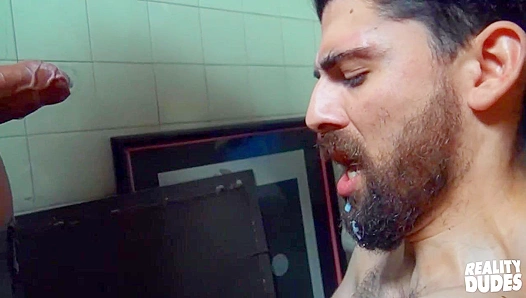 Bathroom Bang ~ Adonis & Andy Heat Up Reality Dudes