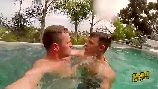 Muscular Jayden and Brendan Pound Each Other Raw on the Bed - Sean Cody